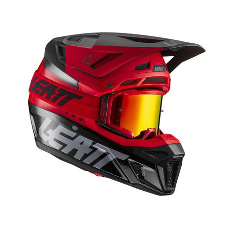 Casco con Gafas Leatt Moto 8.5 V22 Rojo | Motocross, Enduro, Trail, Trial |  GreenlandMX