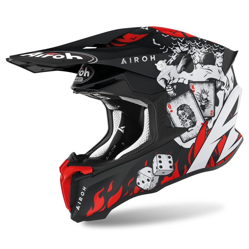 Airoh Twist 2.0 Hell Helmet Black/Red/White | Motocross, Enduro, Trail,  Trial | GreenlandMX